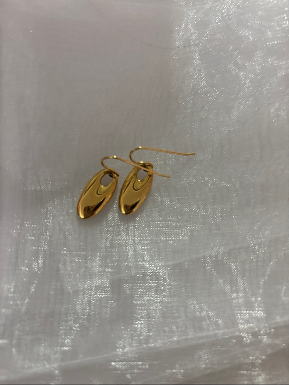 Gold Teardrop Dangle Earrings - Classic Women's Jewelry